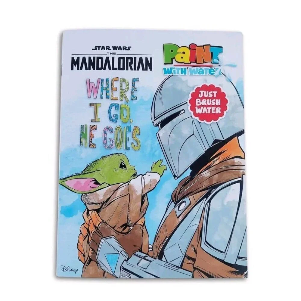 NEW Star Wars Mandalorian paint With Water Book 